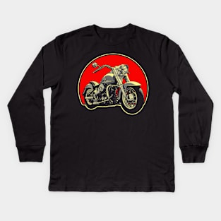 1964 Harley-Davidson Retro Red Circle Motorcycle Kids Long Sleeve T-Shirt